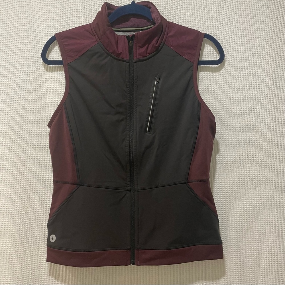 Smartwool Merino Wool and Fleece Vest in Eggplant